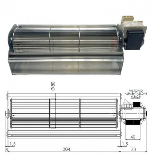Ventola tangenziale 8a130b 001 - tangenziale, 8a130b-001