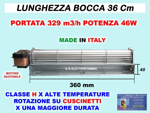 Ventola tangenziale per stufe - per,